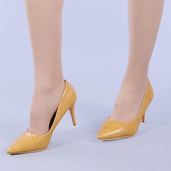 Γυναικεία παπούτσια Minerva κίτρινα, 4 - Kalapod.gr